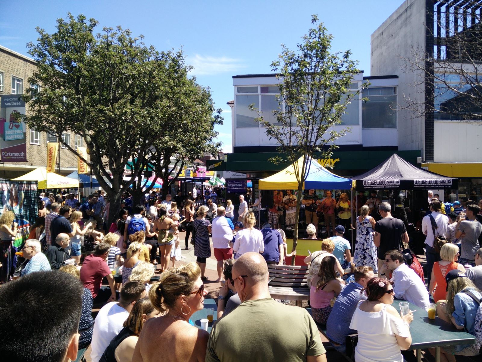 People gathered for Southsea Food Festival